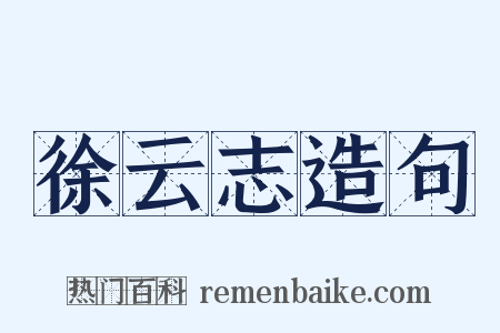 徐云志造句是什么意思的图片